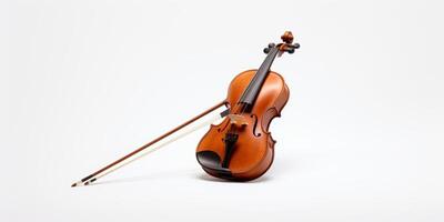 violín sobre fondo blanco foto