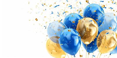 festive balloons and confetti photo