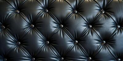 black capiton leather texture photo