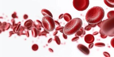 red blood cells hemoglobin on white background photo