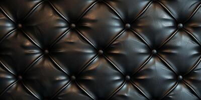 black capiton leather texture photo