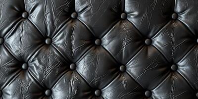 black capiton leather texture photo