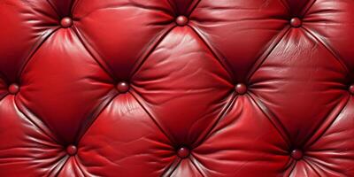 red capiton leather texture photo