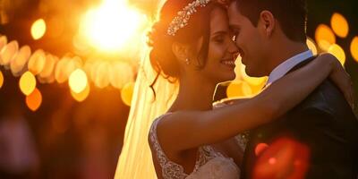 newlyweds' first dance close-up photo