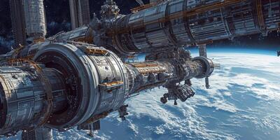 International Space Station in Earth orbit photo