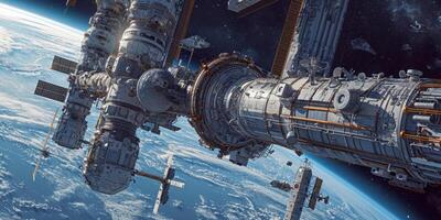 International Space Station in Earth orbit photo