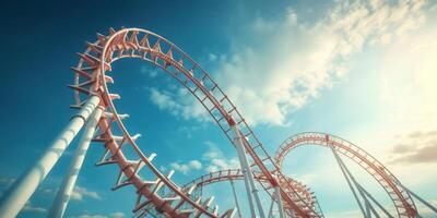 Roller coaster against the sky photo