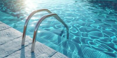 water in the pool close-up photo