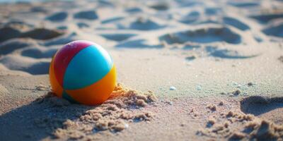 beach ball on the seashore photo