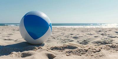 beach ball on the seashore photo