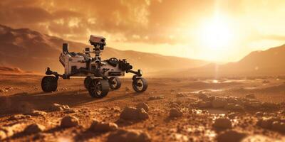 rover on the surface of Mars photo