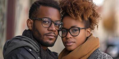 couple in love close-up portrait photo