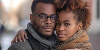 couple in love close-up portrait photo