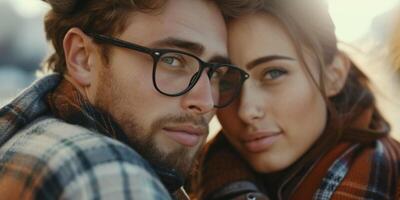 couple in love close-up portrait photo