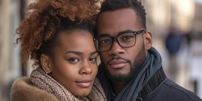 couple in love close-up portrait photo