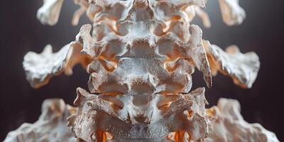 human spine close-up photo