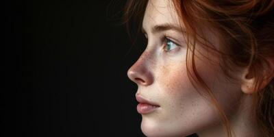 portrait of a young girl close-up photo