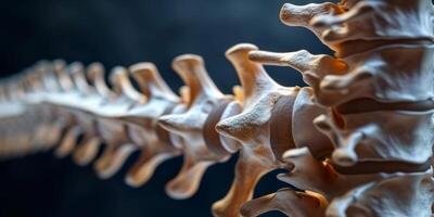 human spine close-up photo