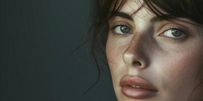 portrait of a young girl close-up photo