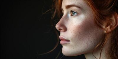 portrait of a young girl close-up photo