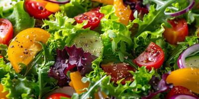 vegetable salad close-up texture photo