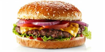 Burger hamburger close-up photo