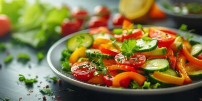fresh vegetable salad photo