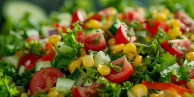 ensalada de vegetales frescos foto