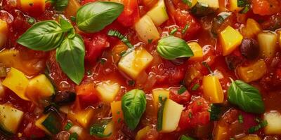 vegetable stew in a plate photo