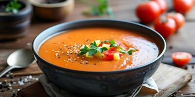 fresh vegetable soup photo