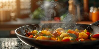 vegetable stew in a plate photo