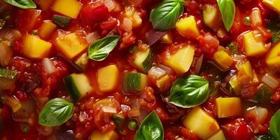 vegetable stew in a plate photo