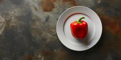 sweet bell pepper in a plate photo