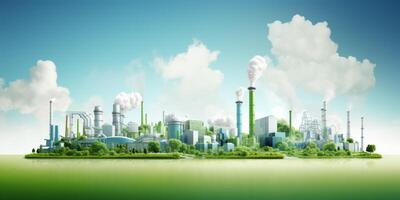 Green industry concept chemical plant photo