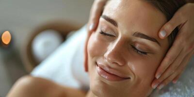 woman in spa salon photo