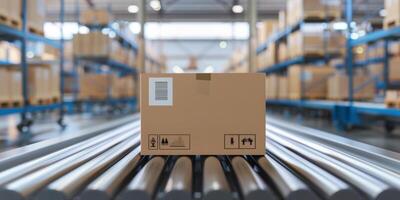 parcel delivery sorting center photo