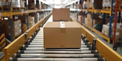 parcel delivery sorting center photo