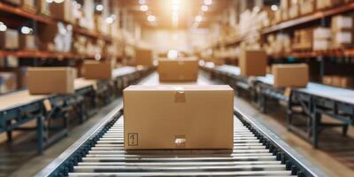 parcel delivery sorting center photo