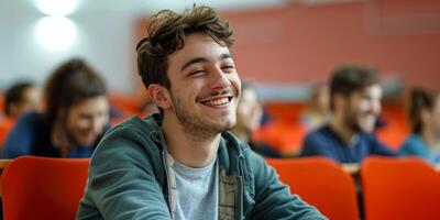 college student in the classroom photo