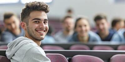 college student in the classroom photo