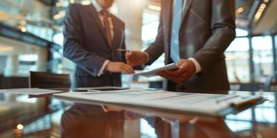 signing a contract in the office photo