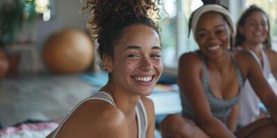 mujeres haciendo deporte foto