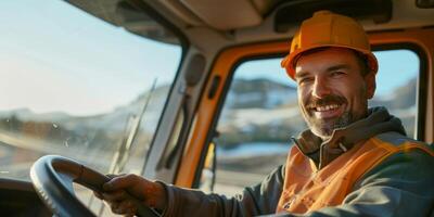 driver driving a truck photo