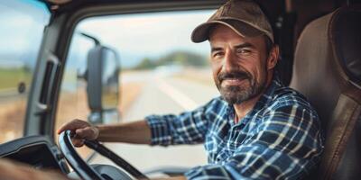 driver driving a truck photo