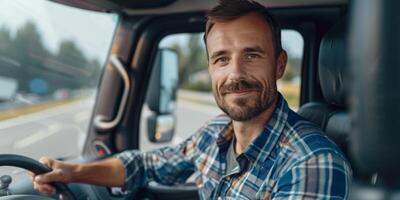 driver driving a truck photo