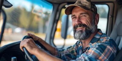 driver driving a truck photo