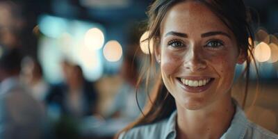 mujer oficina trabajador foto