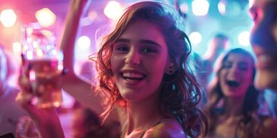 disco club confetti dancing photo