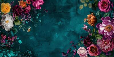 Abstract Botanical Florals background pattern photo