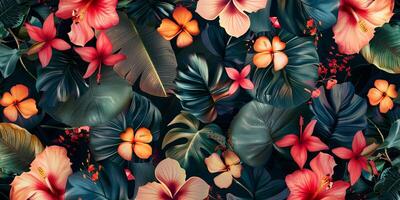 Abstract Botanical Florals background pattern photo